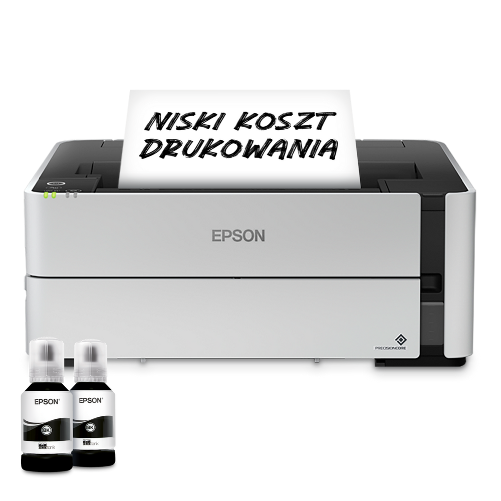 Drukarka monochromatyczna A4 EcoTank M1170 z łącznością Wi-Fi i stałym zasilaniem w atrament