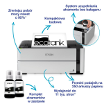 Drukarka monochromatyczna A4 EcoTank M1170 z łącznością Wi-Fi i stałym zasilaniem w atrament 3