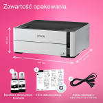 Drukarka monochromatyczna A4 EcoTank M1170 z łącznością Wi-Fi i stałym zasilaniem w atrament 2
