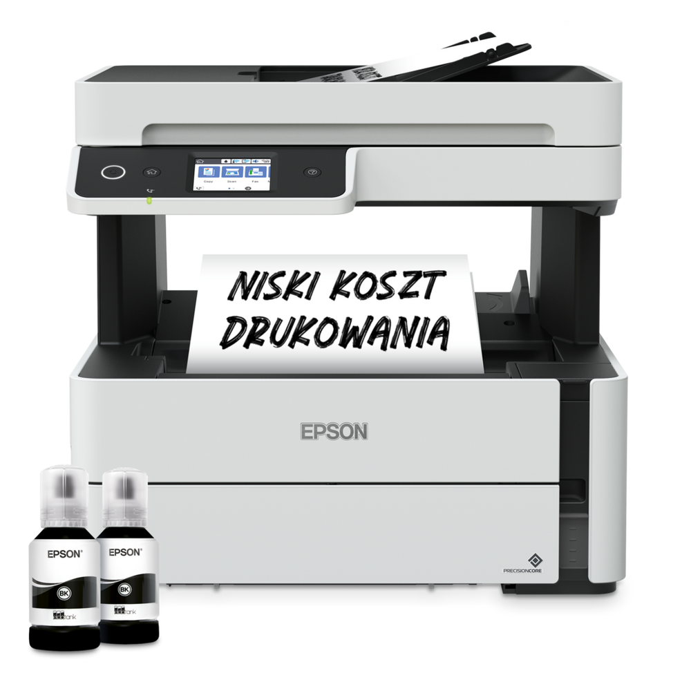 Wielofunkcyjna drukarka monochromatyczna A4 EcoTank M3170 z łącznością Wi-Fi, stałym zasilaniem w atrament i automatycznym podajnikiem dokumentów